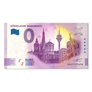 
                  
                    Zero-Euro souvenir note DÜSSELDORF MONUMENTS
                  
                