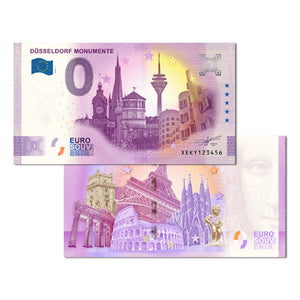 
                  
                    Zero-Euro souvenir note DÜSSELDORF MONUMENTS
                  
                